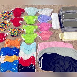Alva baby cloth diaper bundle (newborn and AIO pocket sizes)